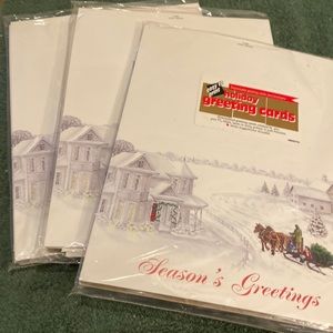 NWT Three packages of Holiday Greeting Cards & Envelopes. Print your own.